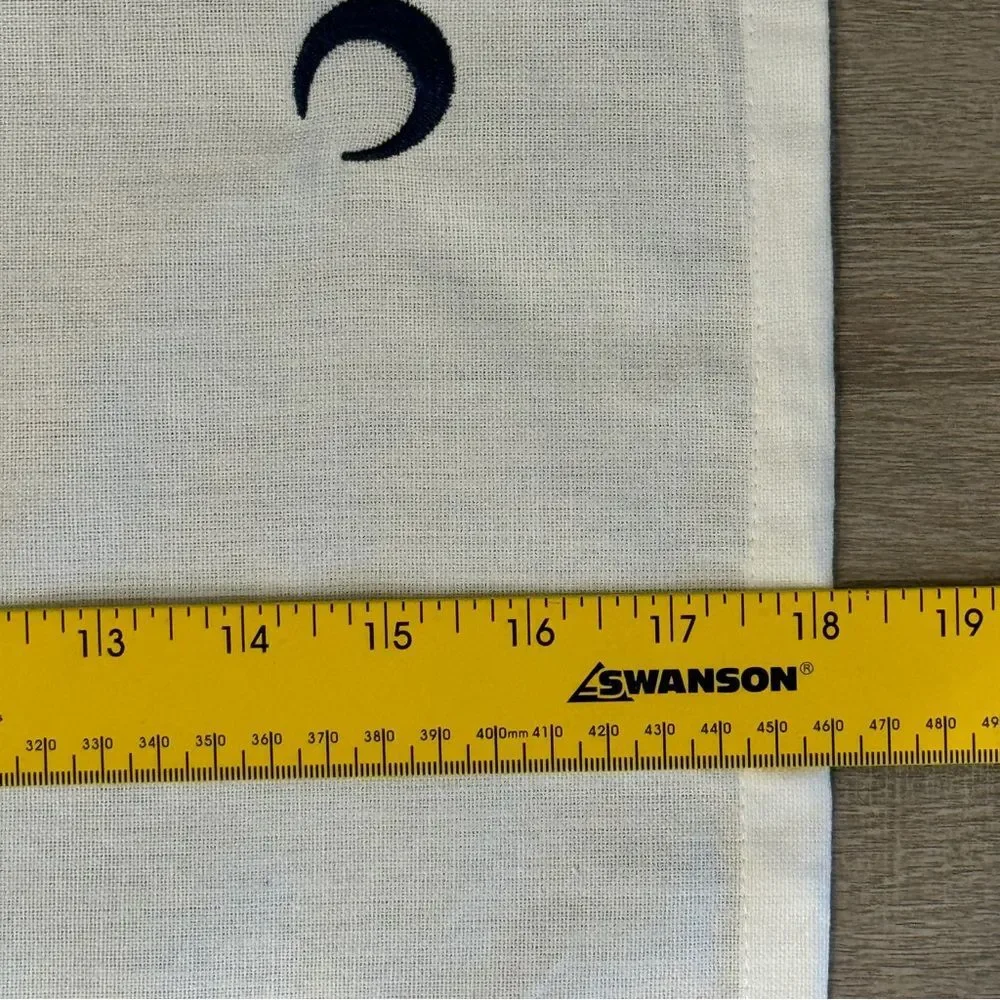 Dunroven House South Carolina Palm & Moon 6 Embroidered Napkins + Tea Towel
